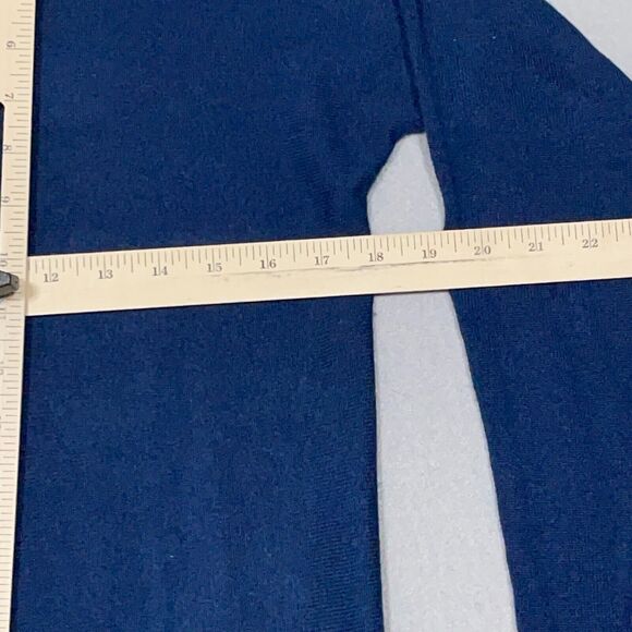 Magaschoni Sweater Women Medium Blue Tunic Cashmere Blend Scoop Pullover Cozy - Picture 5 of 9